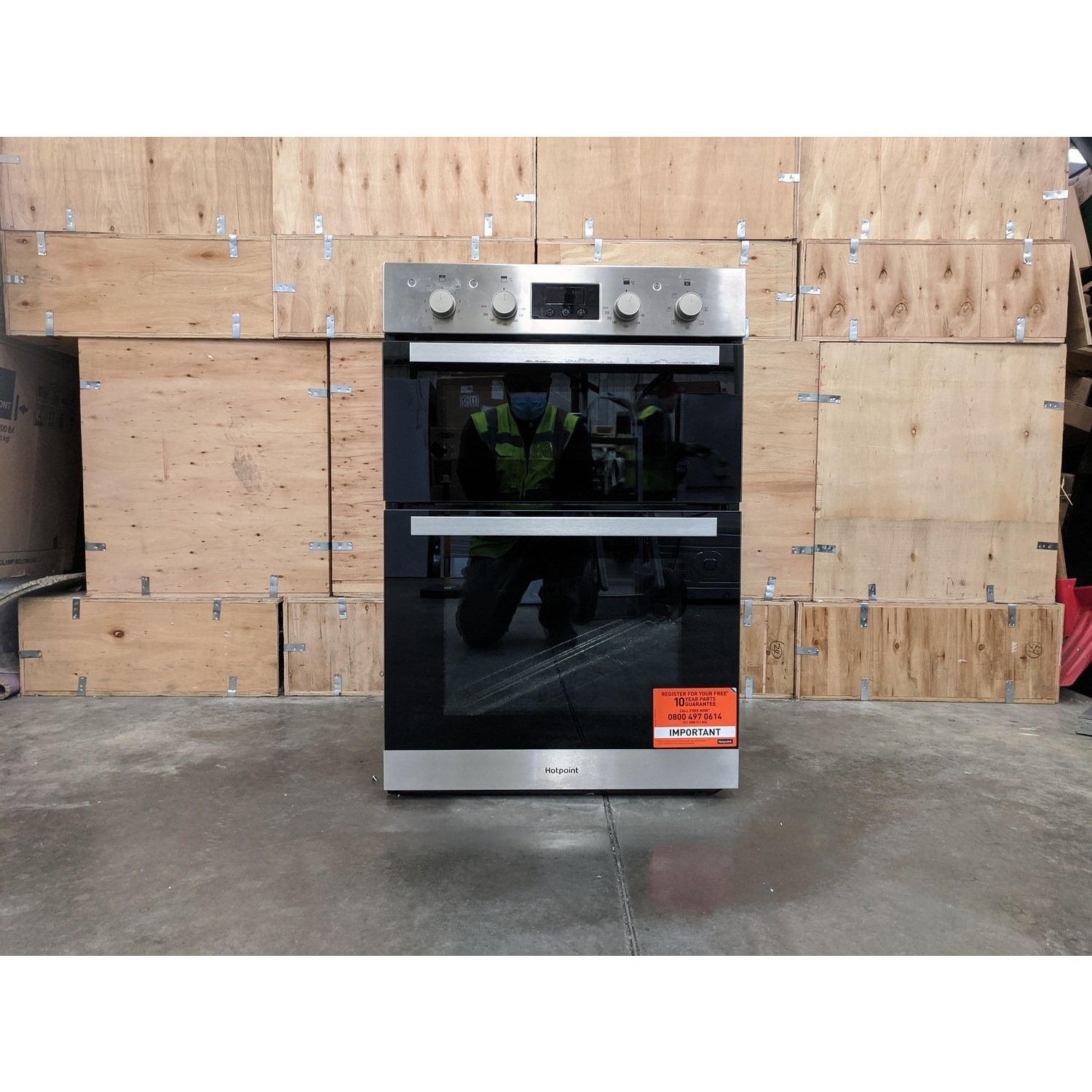 Refurbished Hotpoint Newstyle DKD3841IX 60cm Double Built In Electric
