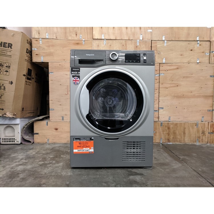 Refurbished Hotpoint H3D91GSUK Freestanding Condenser 9KG Tumble Dryer Graphite