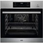 Refurbished AEG BPS355020M 60cm Single Built In Electric Oven with Pyrolytic Cleaning Stainless Steel