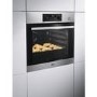 Refurbished AEG BPS355020M 60cm Single Built In Electric Oven with Pyrolytic Cleaning Stainless Steel