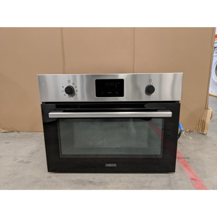 Refurbished Zanussi Series 40 ZVENW6X1 MicroMax Built In 43L with Grill 1000W Compact Microwave Stainless Steel