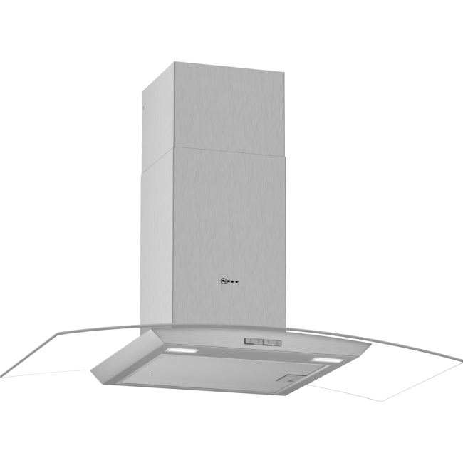 Refurbished Neff N30 D94ABC0N0B 90cm Chimney Cooker Hood With Curved Glass Canopy Stainless Steel