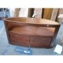 Refurbished AVF FSL1000BLEW Blenheim Affinity Curved Combi TV Stand 1000 Walnut / Black Glass