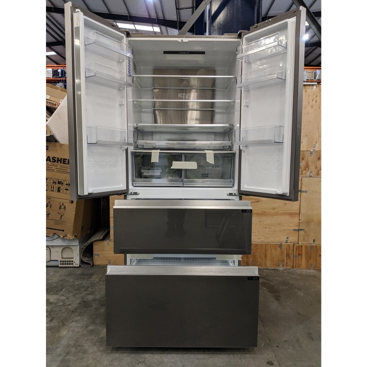 Refurbished Haier HB18FGSAAA 508 Litre American Fridge Freezer Stainless Steel
