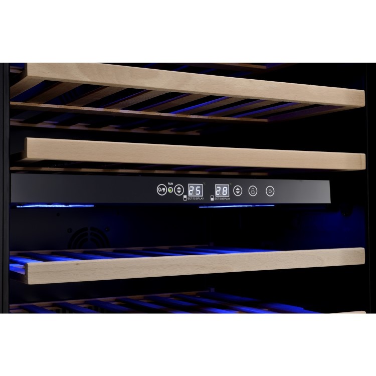 Refurbished electriQ EQWINE30BL Freestanding 18 Bottle SIngle Zone Wine Cooler Black