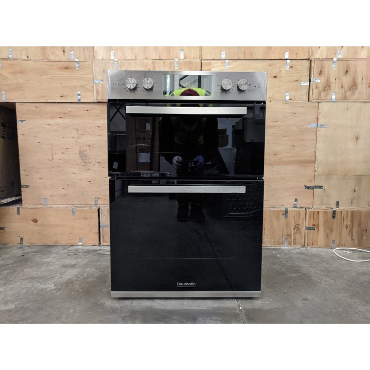 Refurbished Baumatic BODM984X Built In Double Oven - Stainless Steel