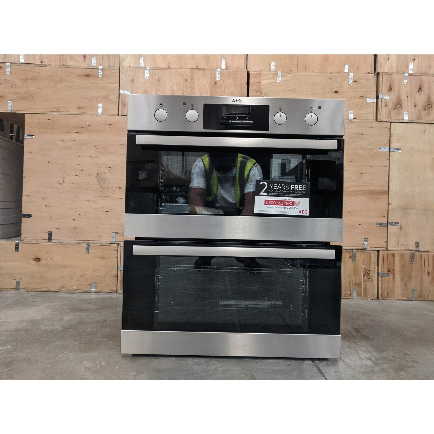 Refurbished AEG DUB331110M 6000 SurroundCook 60cm Double Built Under