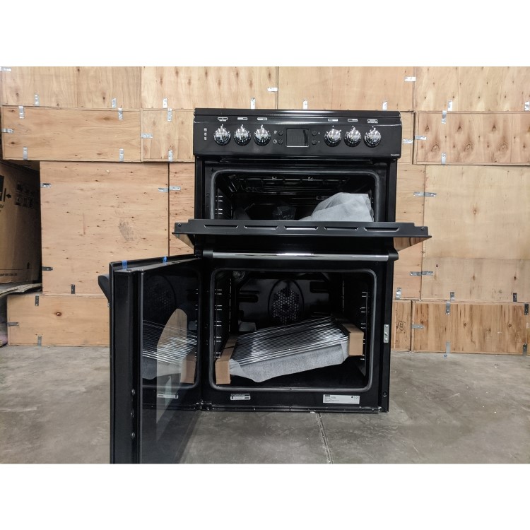 Refurbished Leisure Classic CLA60CEK 60cm Double Oven Electric Cooker with Ceramic Hob Black
