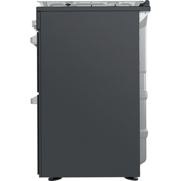 Refurbished Hotpoint HDM67G9C2CSB 60cm Double Oven Dual Fuel Cooker Black