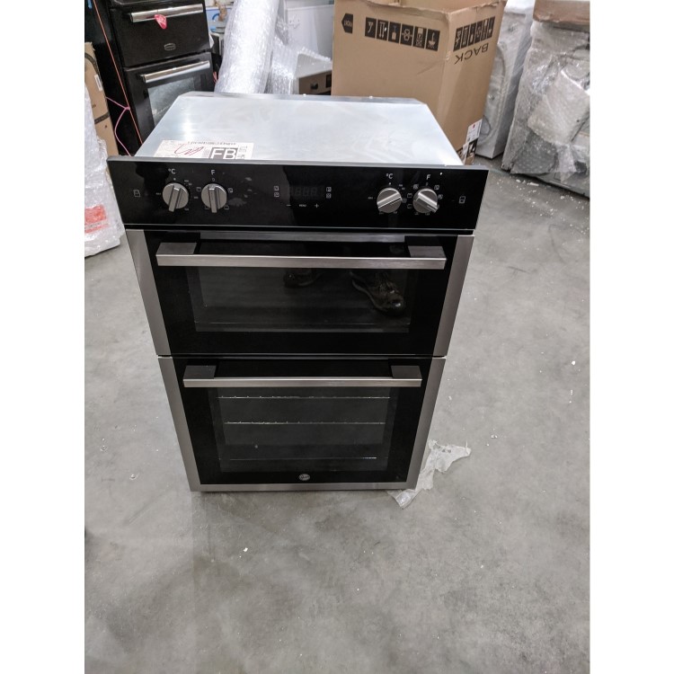 Refurbished Hoover H-OVEN 300 HO9DC3UB308BI 60cm Double Electric Built In Oven Black