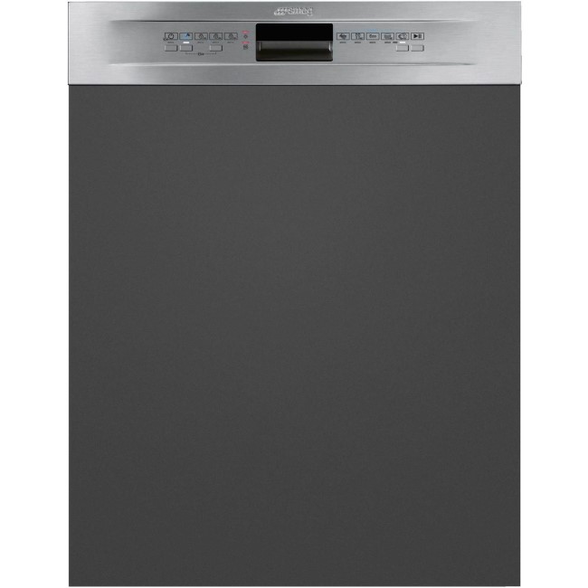 Smeg 13 Place Settings Semi Integrated Dishwasher - Stainless steel