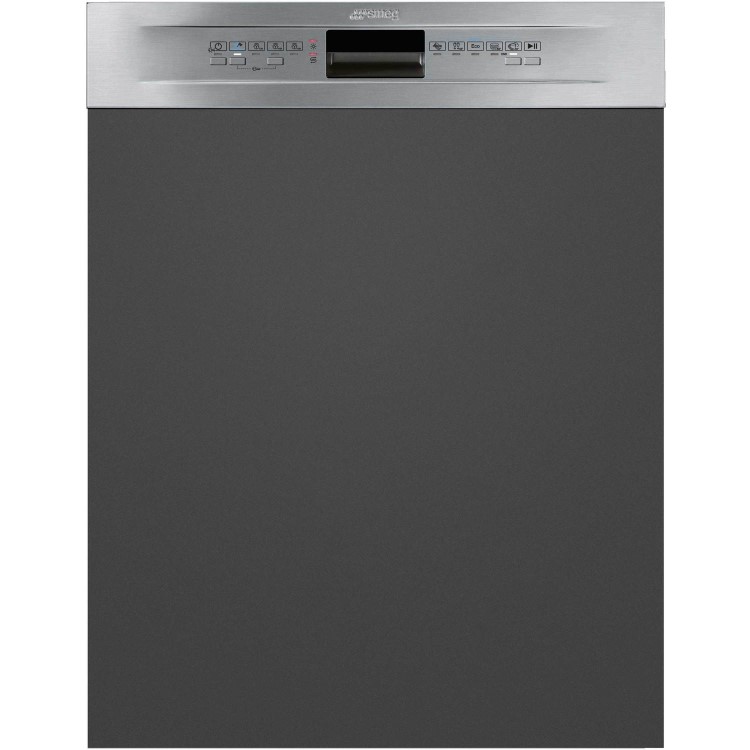Refurbished Smeg DD13E2 13 Place Semi-Integrated Dishwasher Stainless Steel Control Panel