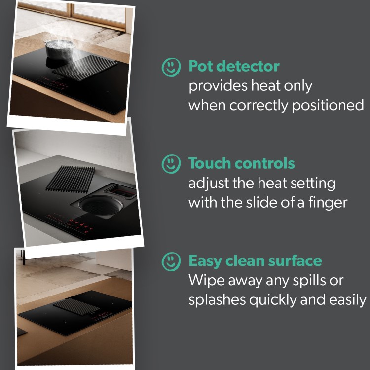 Refurbished Elica NikolaTesla Prime NIKOLATESLA_PRIME_RC 83cm Induction Venting Hob Recirculation Only