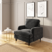 Charcoal Velvet Armchair - Payton