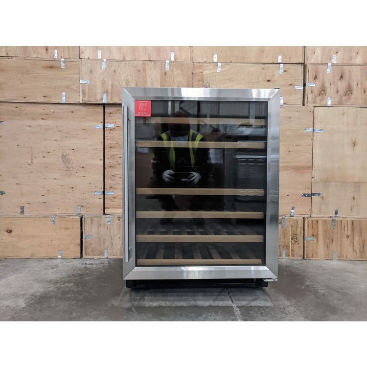 Refurbished Amica AWC600SS Freestanding 46 Bottle Dual Zone Under Counter Wine Cooler Stainless Steel