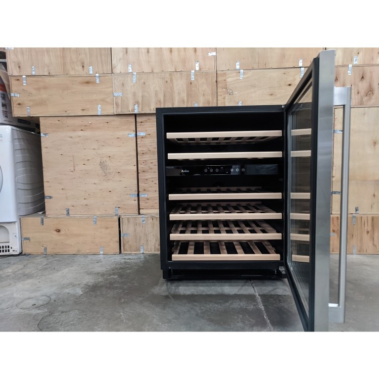 Refurbished Amica AWC600SS Freestanding 46 Bottle Dual Zone Under Counter Wine Cooler Stainless Steel
