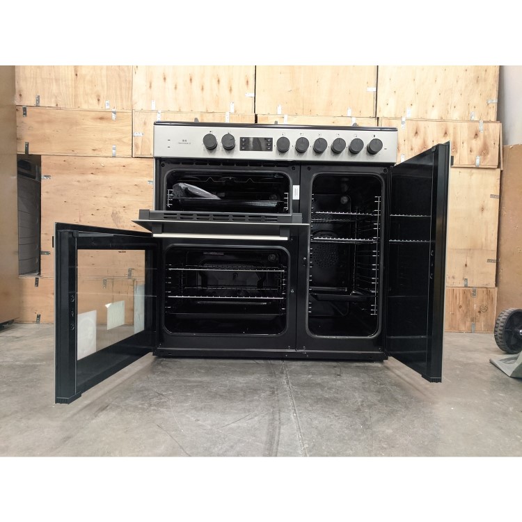 Refurbished New World NW90DF3ST 90cm Triple Cavity Dual Fuel Range Cooker Stainless Steel