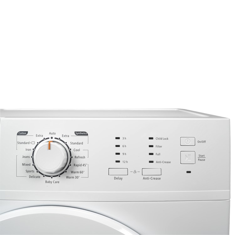 Refurbished electriQ EIQFSTDC8 Freestanding Condenser 8KG Tumble Dryer White