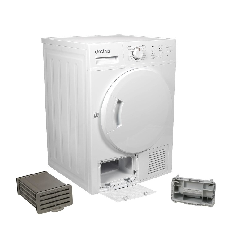 Refurbished electriQ EIQFSTDC8 Freestanding Condenser 8KG Tumble Dryer White