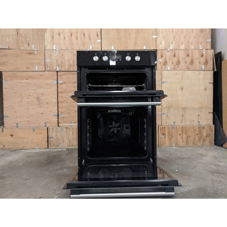 Refurbished Hotpoint Newstyle DD2844CBL 60cm Double Built In Electric Oven with Catalytic Liners Black