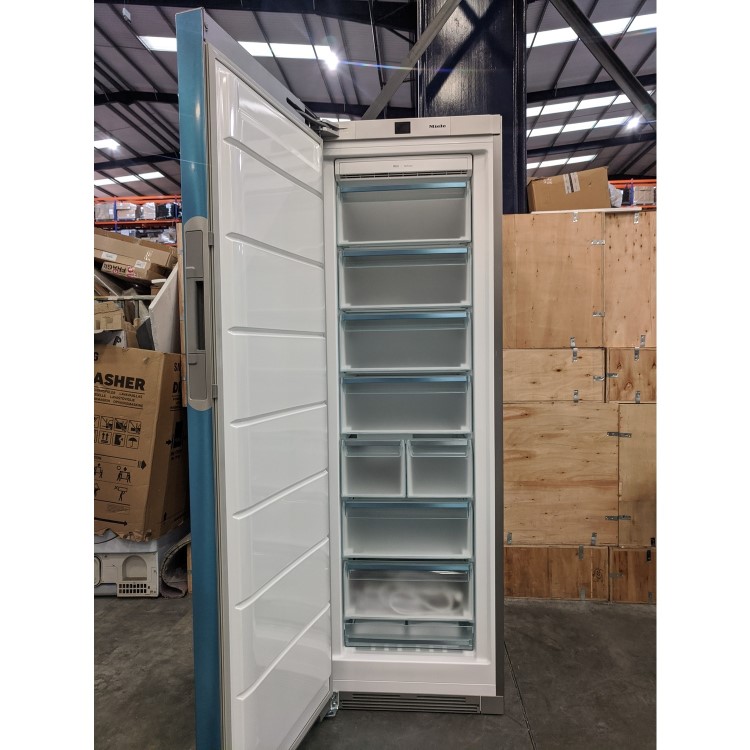 Refurbished Miele FNS28463E Freestanding 262 Litre Upright Freezer Frost Free Clean Steel