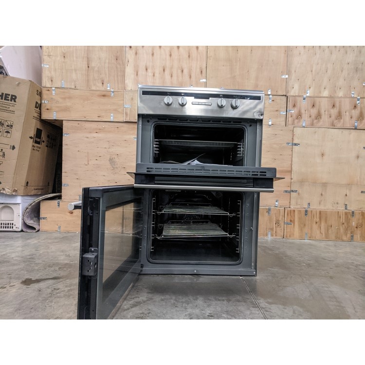 Refurbished Amica AFN6550SS 60cm Electric Double Oven Cooker With Induction Hob And Programmable Timer Stainless Steel