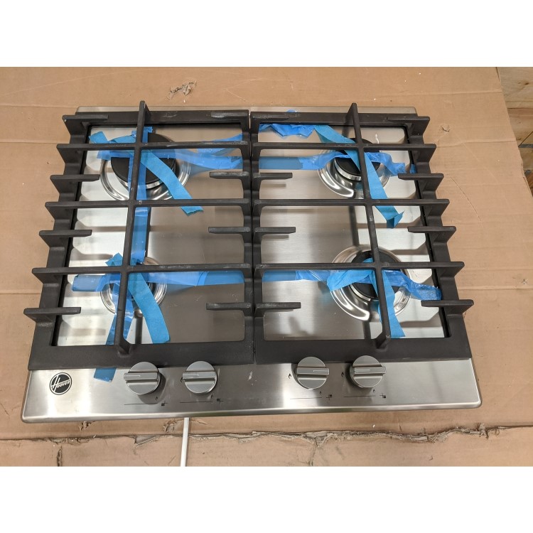 Refurbished Hoover H-HOB 300 HMK6GRK3X 60cm 4 Burner Gas Hob