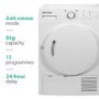 Refurbished electriQ EIQFSTDC8 Freestanding Condenser 8KG Tumble Dryer White