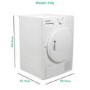 Refurbished electriQ EIQFSTDC8 Freestanding Condenser 8KG Tumble Dryer White