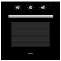 Refurbished electriQ EQOVENM2BLACK 60cm Single Built In Electric Oven Black