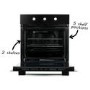 Refurbished EQOVENM2BLACK electriQ 60cm Single Built In Electric Oven Black