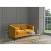 Mustard Velvet 2 Seater Sofa - Lotti