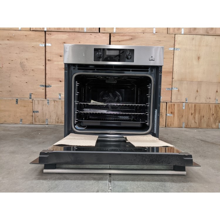 Refurbished AEG SteamBake BPS355020M Pyrolytic Self Cleaning 60cm Single Built In Electric Oven Stainless Steel
