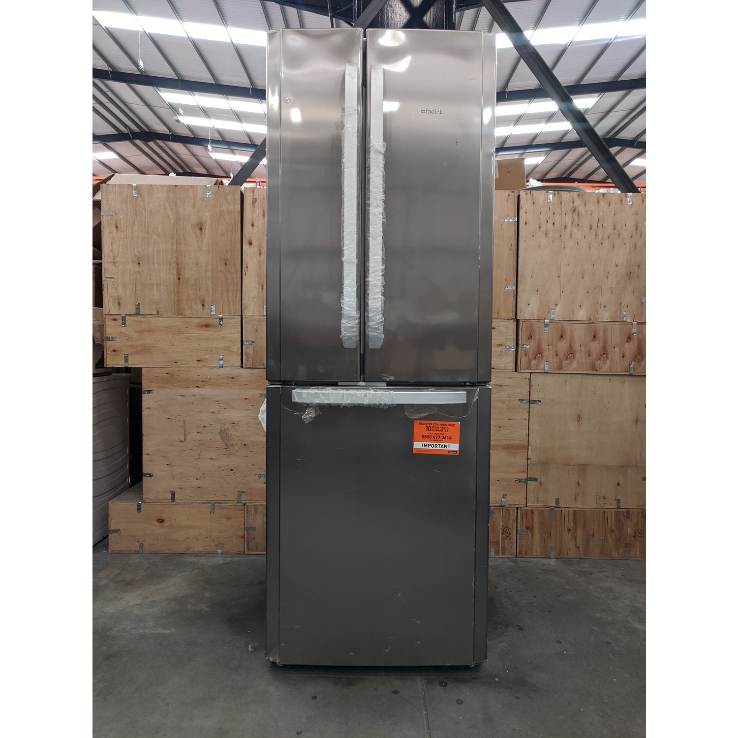Refurbished Hotpoint FFU3DX1 Freestanding 446 Litre 55/45 Fridge