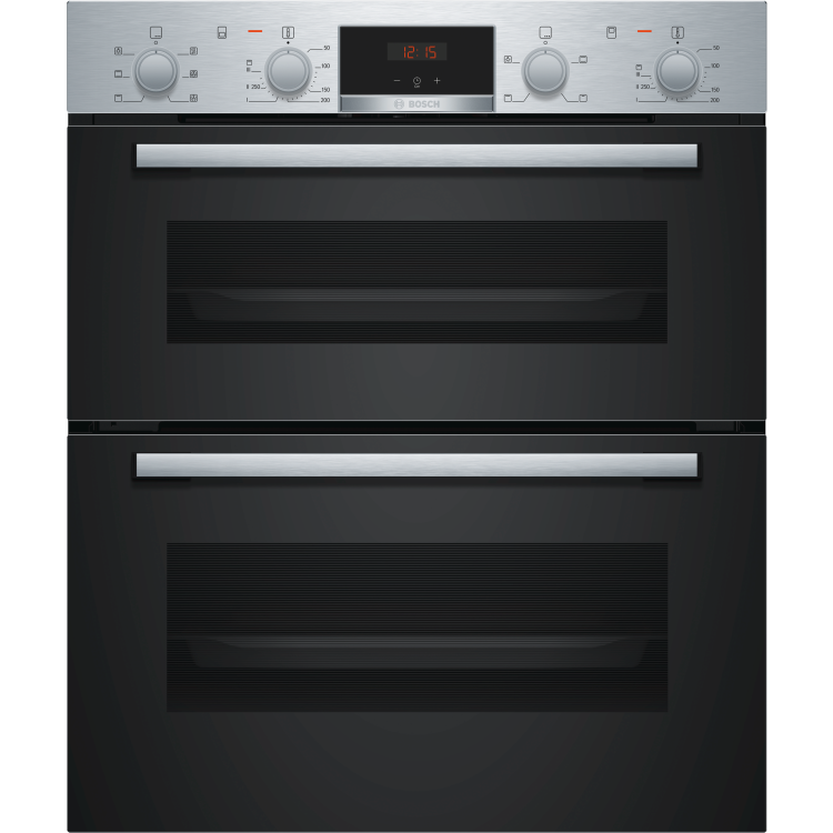 Refurbished Bosch NBS113BR0B Serie 2 Multifunction Electric Built-under Double Oven Stainless Steel
