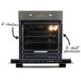 electriQ 65L 9 Function Plug In Electric Fan Single Oven - Stainless Steel
