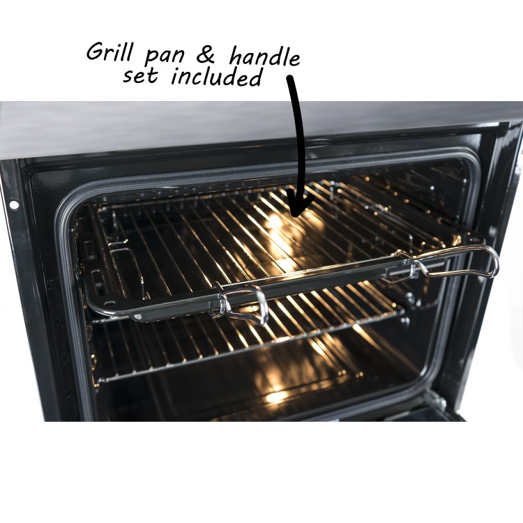 electriQ 65L 9 Function Plug In Electric Fan Single Oven - Stainless Steel