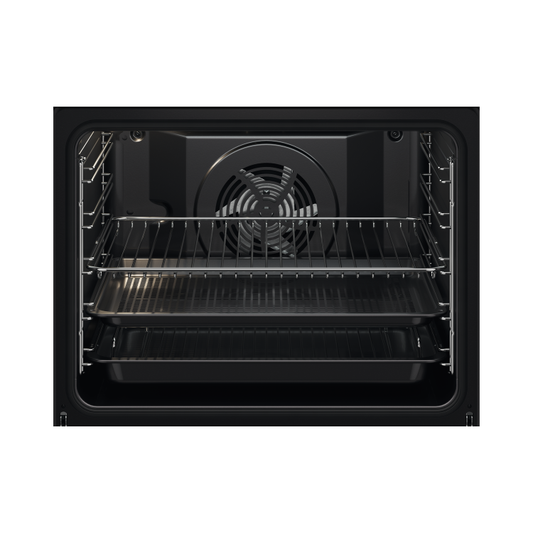 Refurbished Zanussi Series 60 ZOPNA7K1 Pyrolytic AirFry 60cm Single Built In Electric Oven Black
