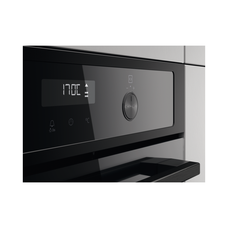 Refurbished Zanussi Series 60 ZOPNA7K1 Pyrolytic AirFry 60cm Single Built In Electric Oven Black