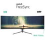 Refurbished electriQ 43" QLED Super UltraWide 120hz HDR600 Curved Monitor