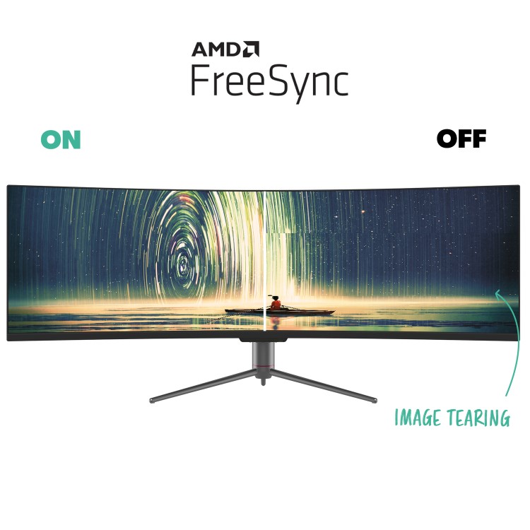 Refurbished electriQ eiQ-43CVSUWD120FSHQ 43"HDR Freesync Super Ultrawide QLED Curved Monitor