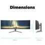 Refurbished electriQ 43" QLED Super UltraWide 120hz HDR600 Curved Monitor