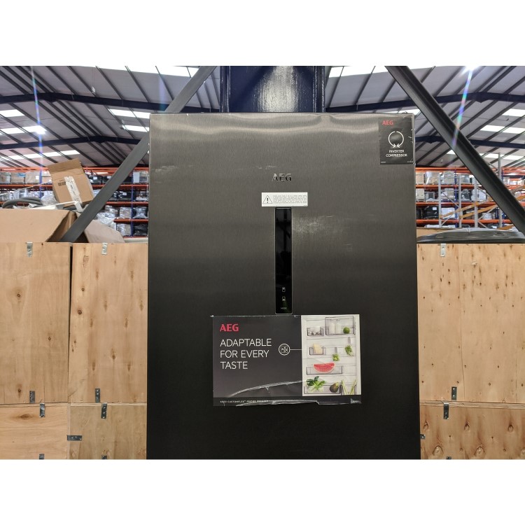 Refurbished AEG RCB736E5MB Freestanding 347 Litre 60/40 Frost Free Fridge Freezer Black