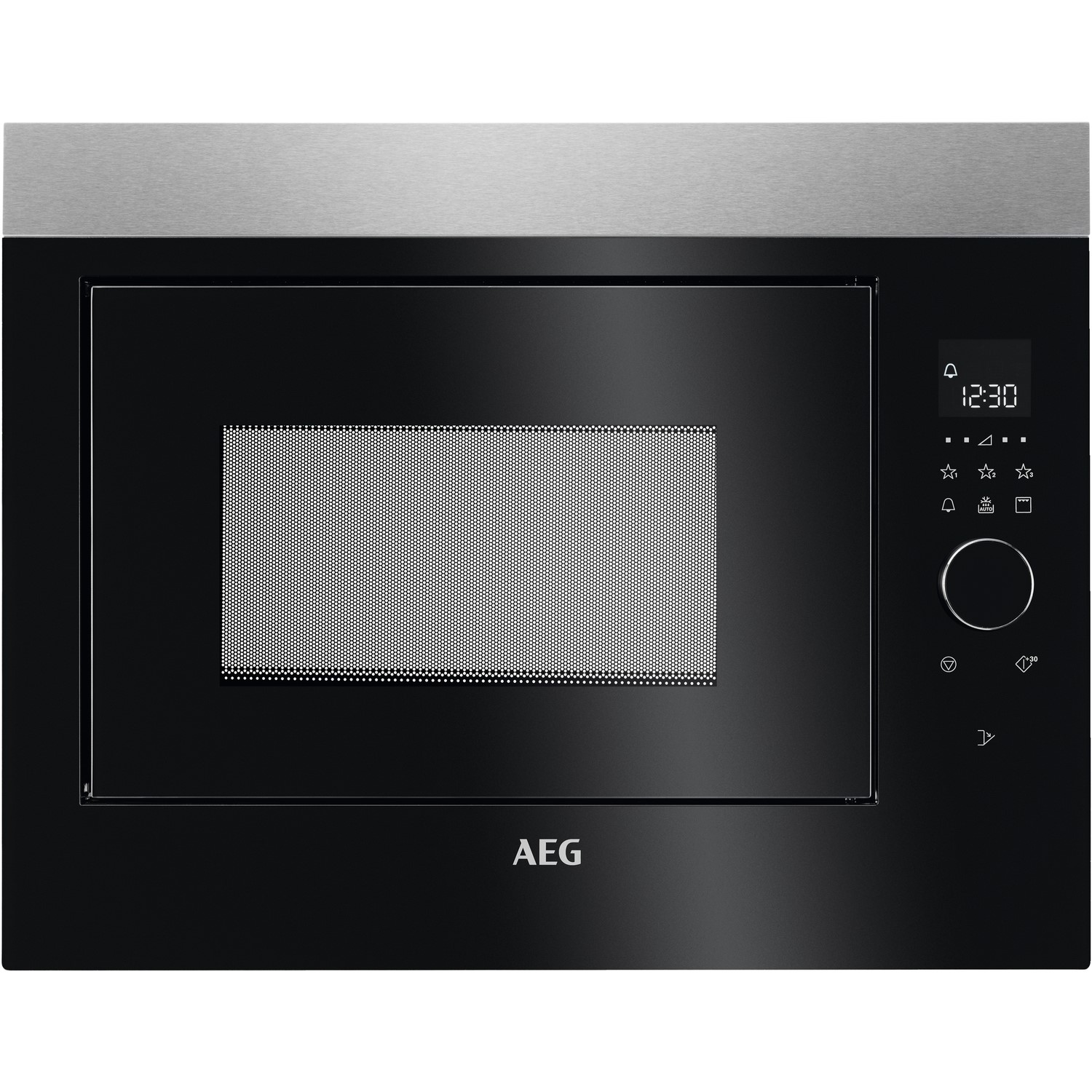 AEG 26L Built-In Microwave & Grill - Black & Stainless Steel