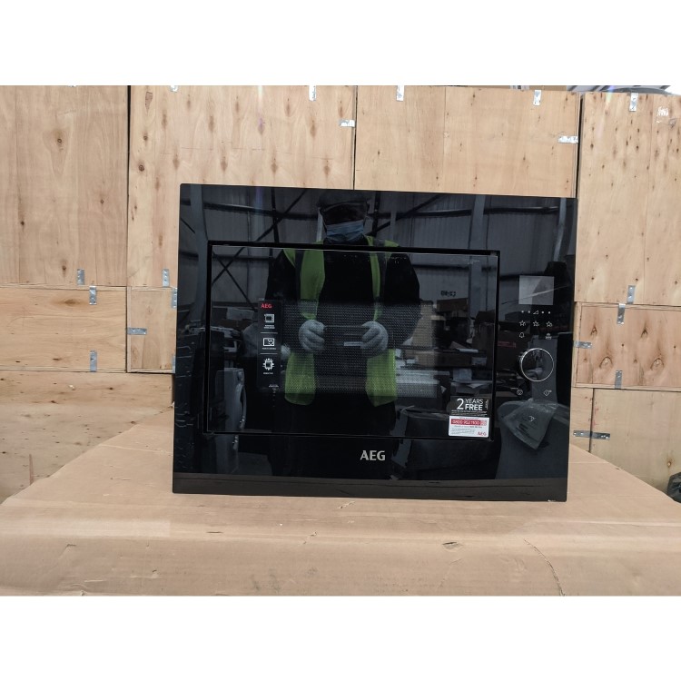 Refurbished AEG MBE2658DEM Built In 26L with Grill 900W Microwave Black