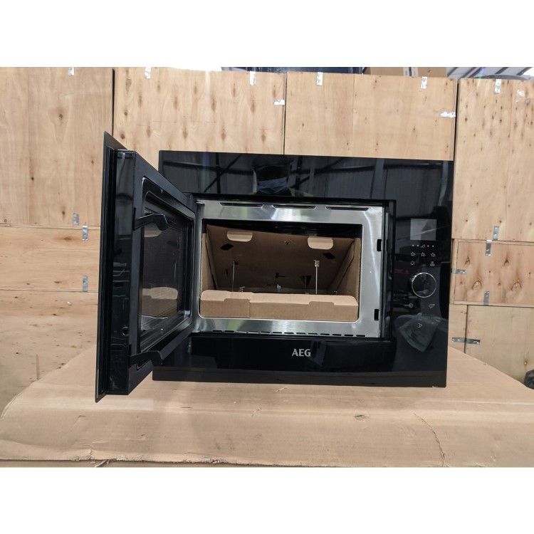Refurbished AEG MBE2658DEM Built In 26L with Grill 900W Microwave Black