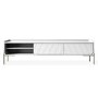 Wide White TV Stand with Storage - TV's up to 70" - Olis