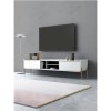 Wide White TV Stand with Storage - TV&#39;s up to 70&quot; - Olis