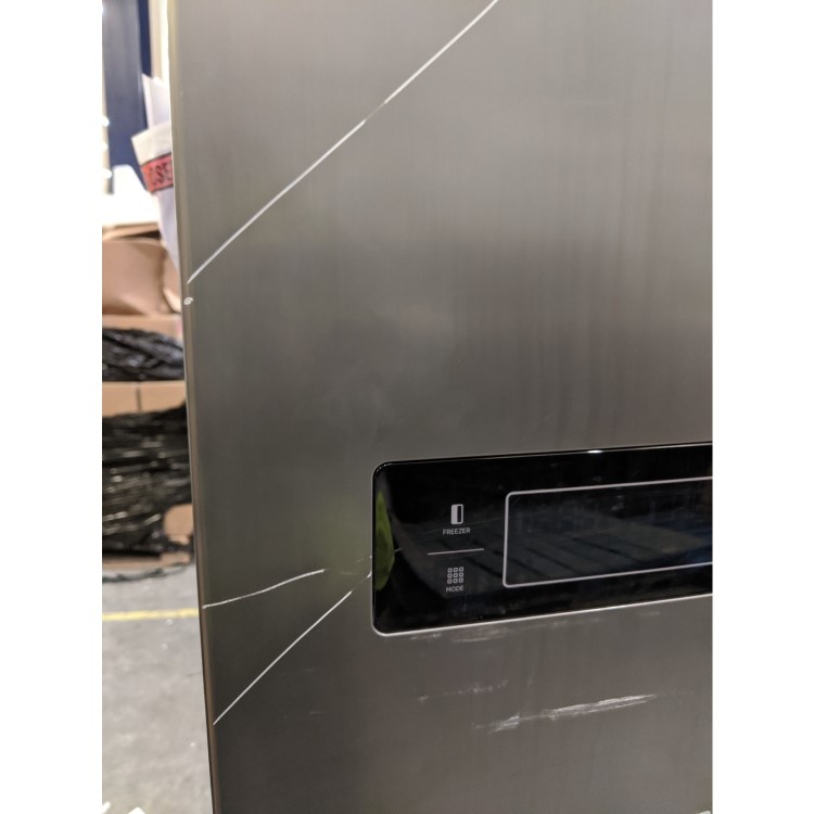 Refurbished Hoover HHSBSO6174XWDK Freestanding 531 Litre 70/30 Frost Free American Fridge Freezer Stainless Steel