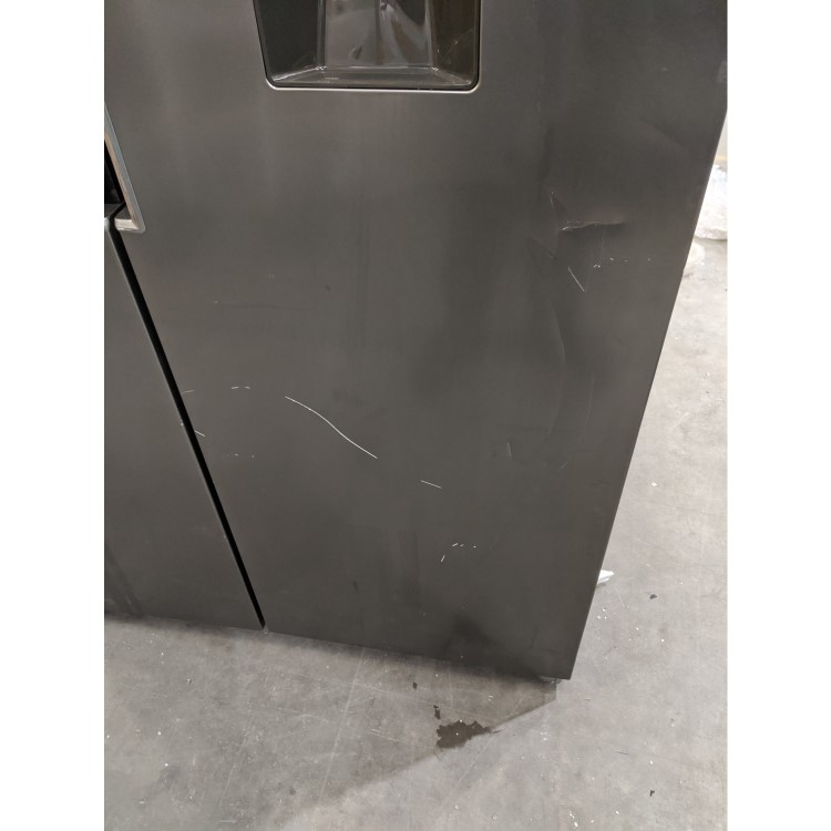 Refurbished Hoover HHSBSO6174XWDK Freestanding 531 Litre 70/30 Frost Free American Fridge Freezer Stainless Steel